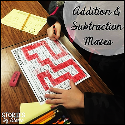 Math fact fluency has been something my second graders have always needed to practice, but I was tired of them practicing in the same, boring ways.  I was looking for a way to keep things fresh and exciting, but still provide a way for meaningful practice.  I decided to combine their love for mazes with math fact practice.  That's when I created a set of math mazes!