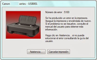 pixma mp130 software error 5100