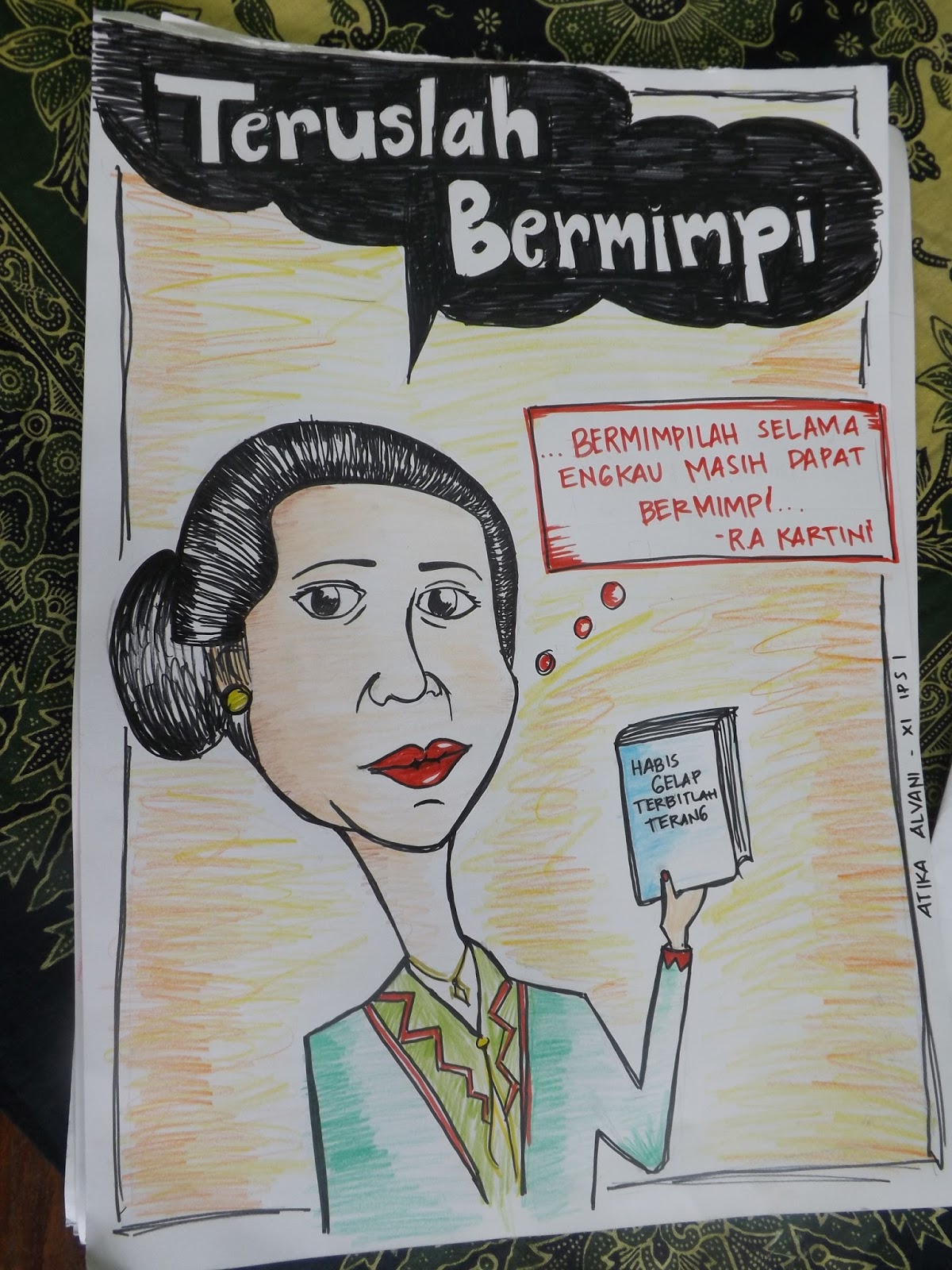Contoh Gambar Karikatur Ra Kartini Ideku Unik
