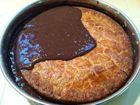 Cherpumple cherry pie in chocolate batter