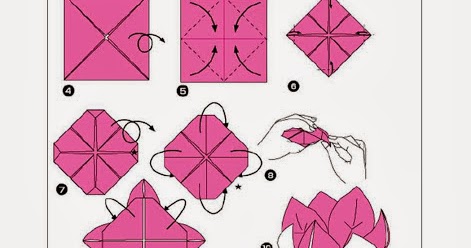 Cara Membuat Origami  Kertas Bunga  Teratai 