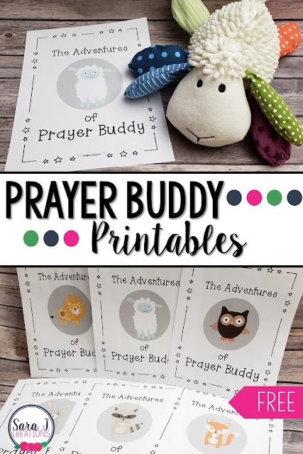 Help your students pray and connect home and school with Prayer Buddies. The free printables give kids ideas for how to pray to God while Prayer Buddy is visiting them at home. #catholic #prayer #catholickids