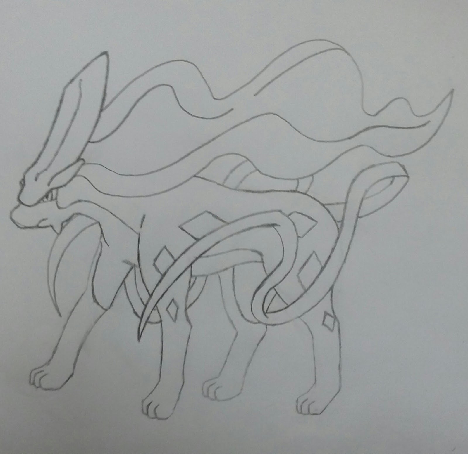 COMO DESENHAR O POKÉMON SUICUNE  HOW TO DRAW POKÉMON SUICUNE 