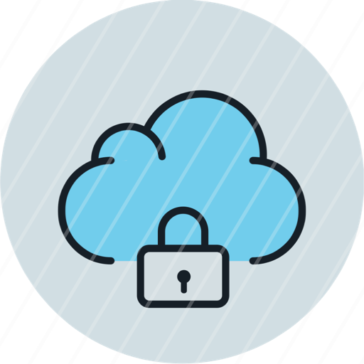 cloud data lock private storage icon cloud data lock private storage icon
