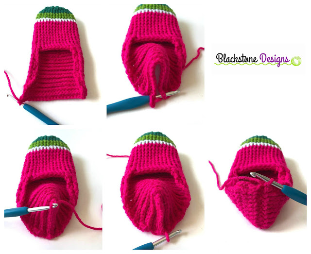 How to form the heel on crochet slippers