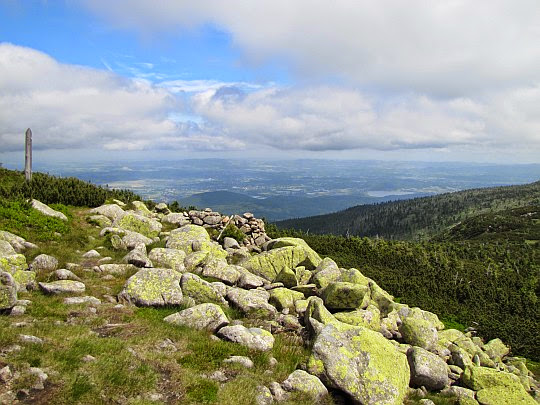 Widok ze stoków Śmielca. Widok ze stoków Śmielca.