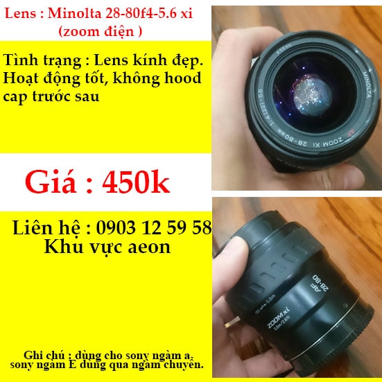 Lens minolta 28-80 xi for sony a mount
