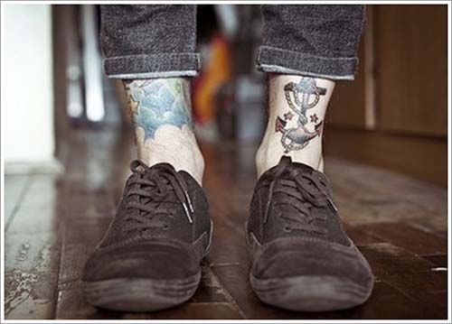 man ankle anchor tattoo erkek ayak bileği çapa dövmesi man ankle anchor tattoo erkek ayak bileği çapa dövmesi
