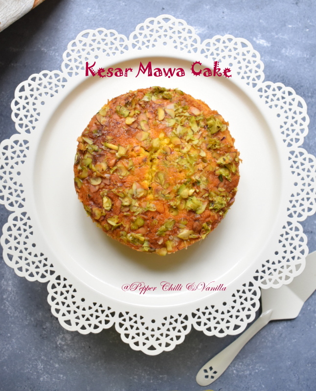 how to make kesar mawa cake/saffron mava cake