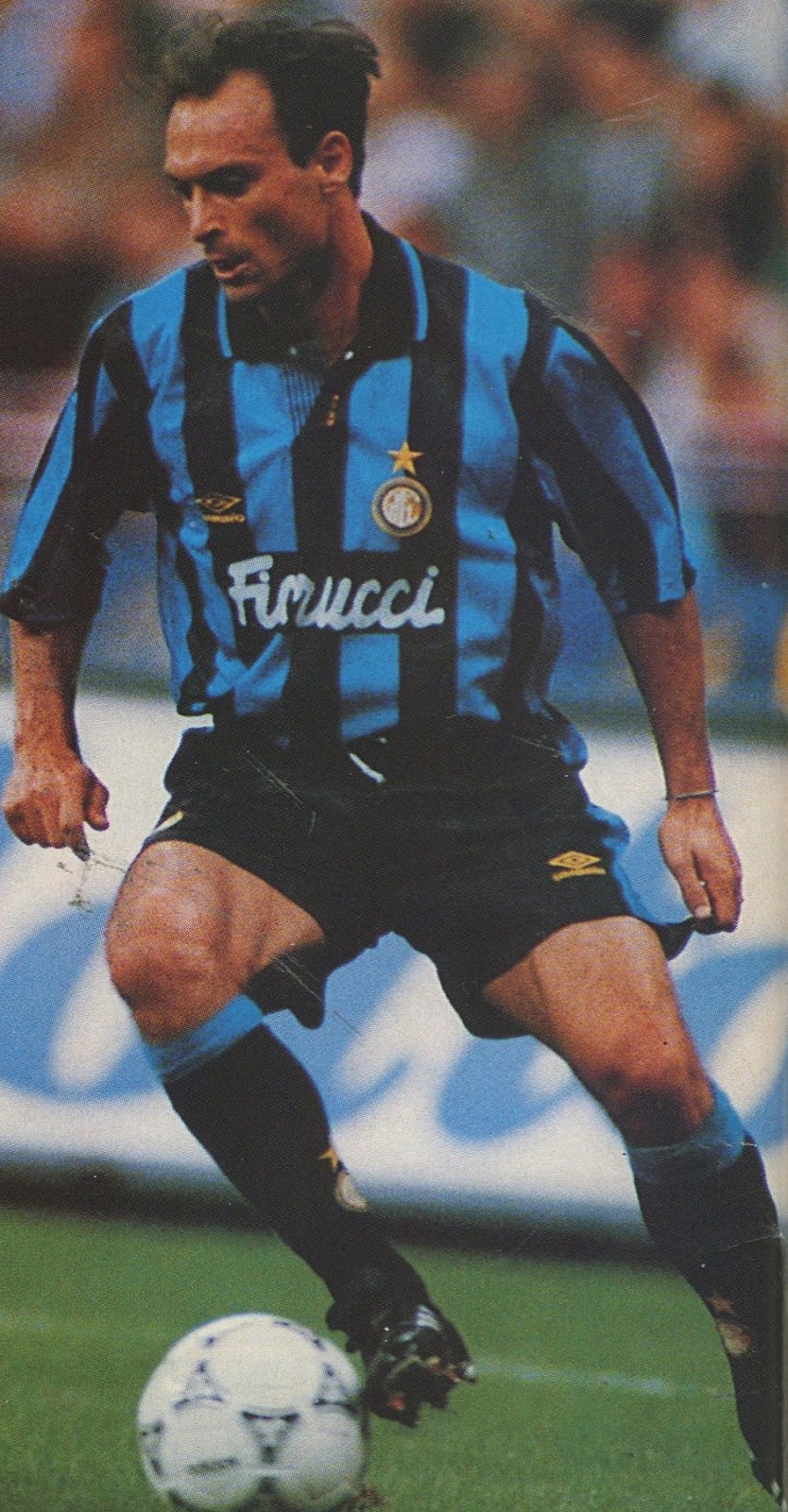 Score Draw Inter Milan Home Bergomi 2 Retro Jersey 1991-1992