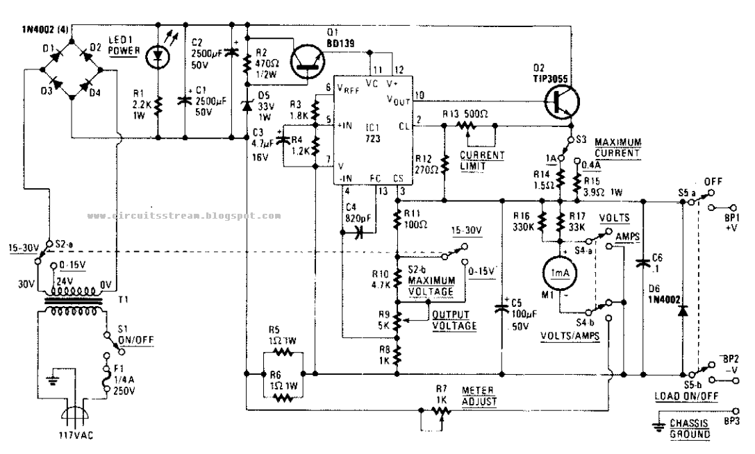 Top Bench Power supply Circuit Diagram | CIRCUIT DIAGRAMS FREE