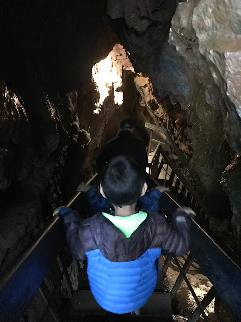 Heading down into the Black Chasm Caverns