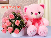 teddy day images, beautiful teddy with flower gift pack, happy teddy day 2019 hd image free download now