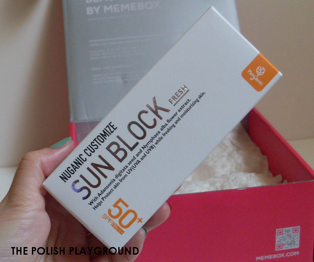 Memebox Nakedbox #8 Unboxing - Nuganic Customized Sunblock Fresh SPF50 PA+++