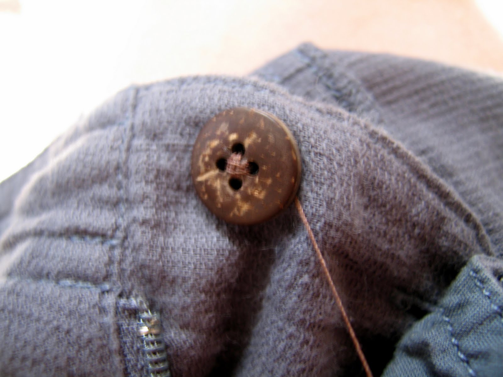 Candidly Kate: ˚tutorial˚ Sewing on a Button