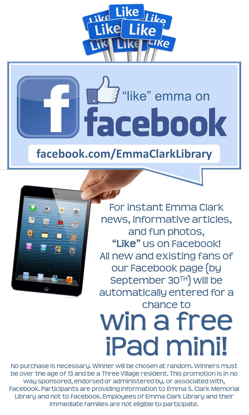 In The News: "Like" us on Facebook for a chance to win a free iPad mini
