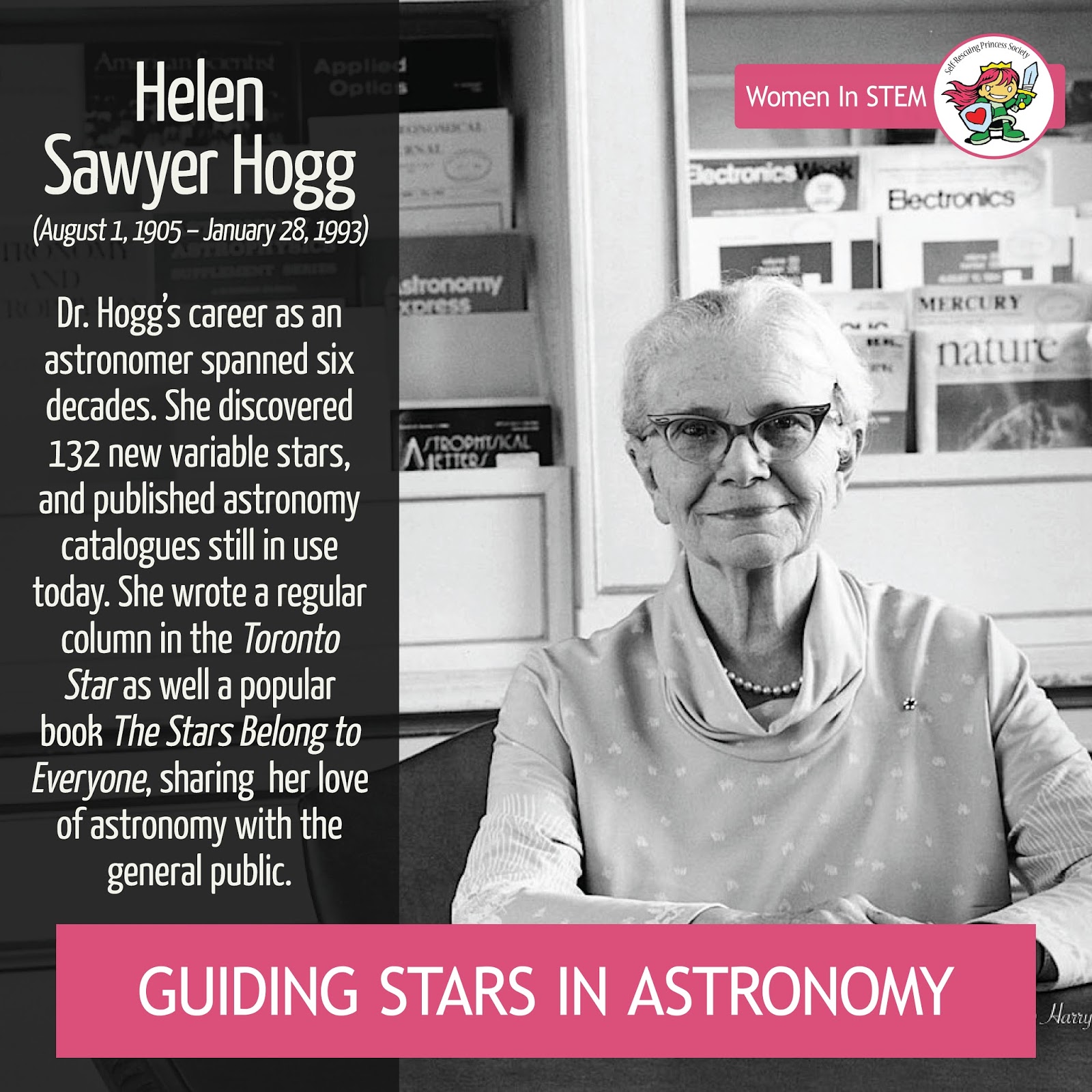 Self-Rescuing Princess Society: Guiding Stars in Astronomy: Helen Sawyer Hogg