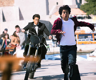 Movie Fan Shahrukh Khan in a chaising scene of Movie Fan
