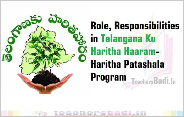 Role, Responsibilities in Telangana Ku Haritha Haaram-Haritha Patashala Program Role, Responsibilities,Telangana Ku Haritha Haaram,Haritha Patashala Program
