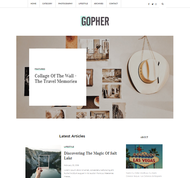 Free Download Gopher – H5N1 Travel Blogger for Nomads Gopher is a move blogger template for the conduct chances lovers who conk along moving from 1 pla Free Download Gopher – H5N1 Travel Blogger for Nomads