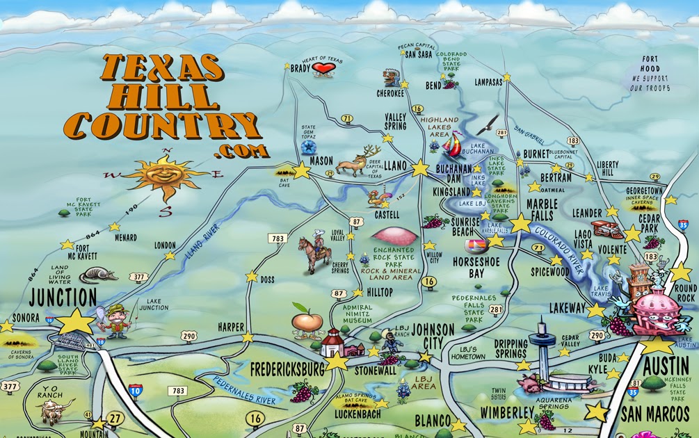 Map Of Texas Hill Country Map