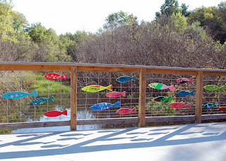 fish painted during the Cultural Festival now hung along the railing