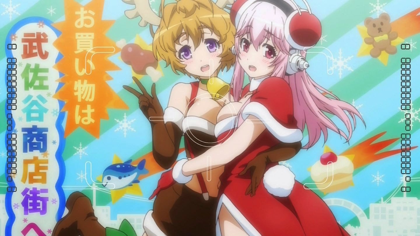 Super Sonico and Fuuri Christmas Costumes