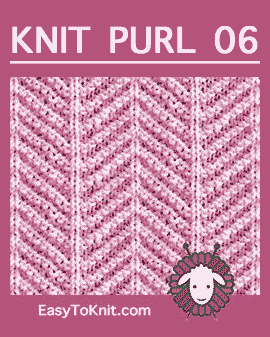 #Knit Herringbone stitch, Easy Knit Purl Pattern #easytoknit