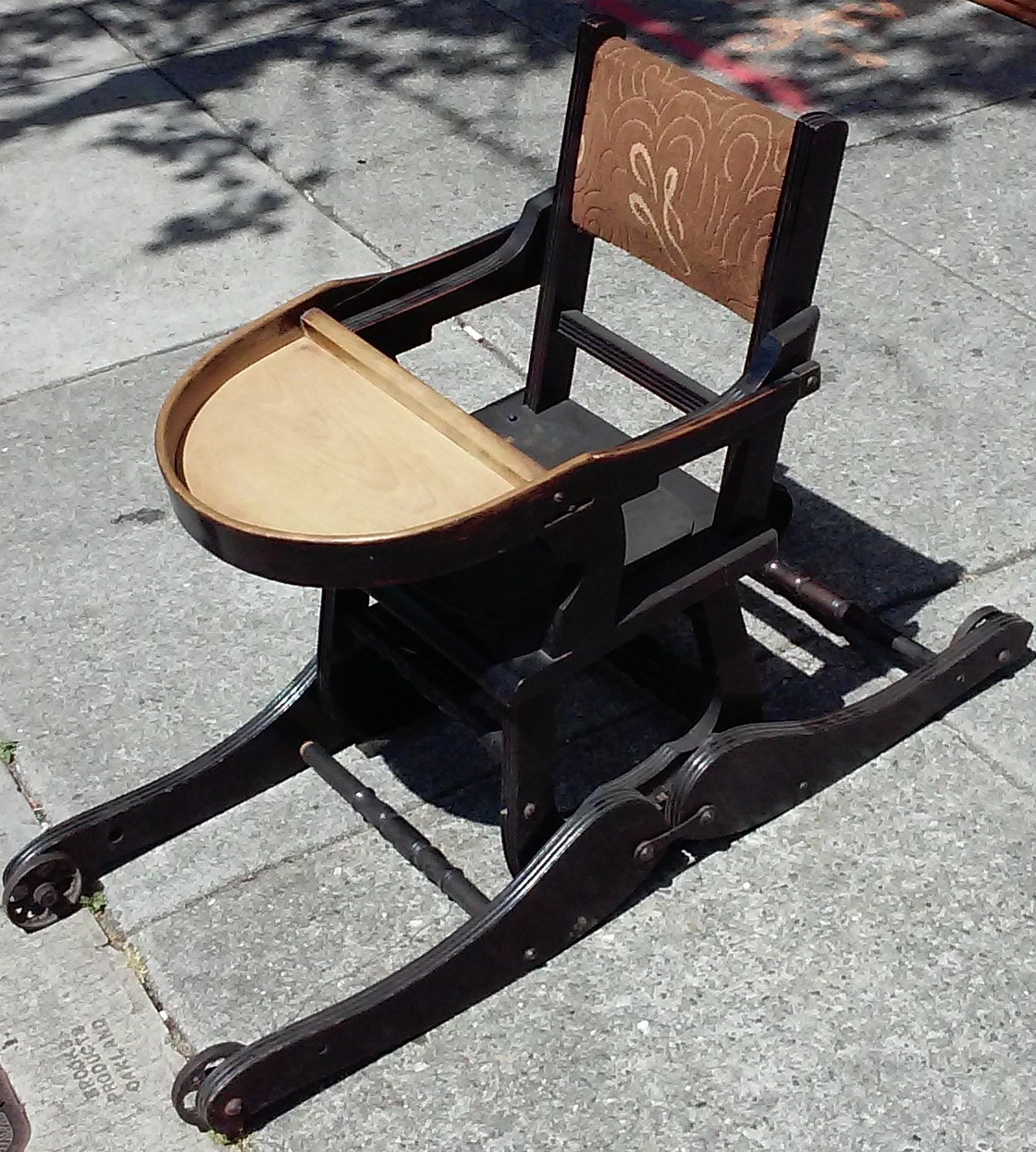 UHURU FURNITURE & COLLECTIBLES: SOLD Victorian Child's Feeding Rocking ...