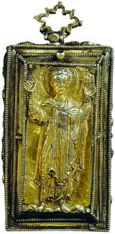 Βυζαντινό κιβωτίδιο με μύρο του Αγίου Δημητρίου, Ιερά Μονή Βατοπαιδίου Αγίου Όρους. http://leipsanothiki.blogspot.be/