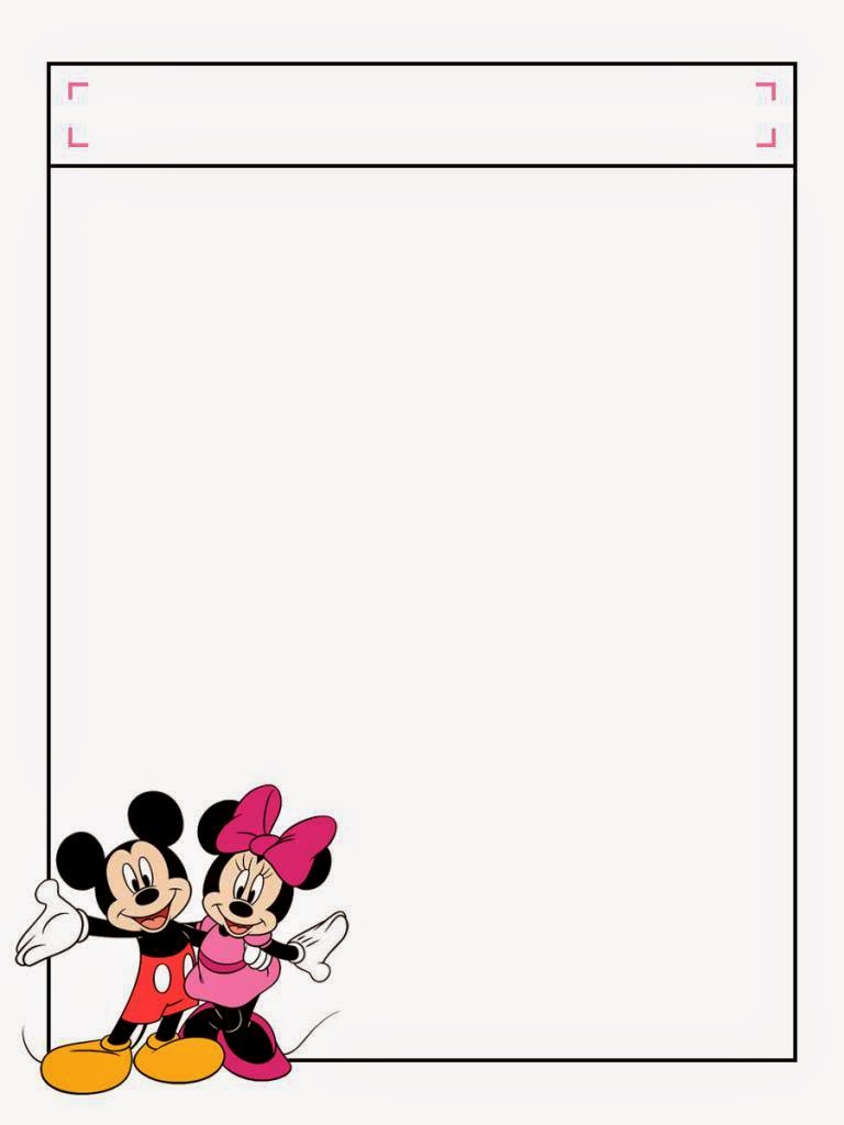Mickey and Minnie Free Printable Notebook. - Oh My Fiesta! in english