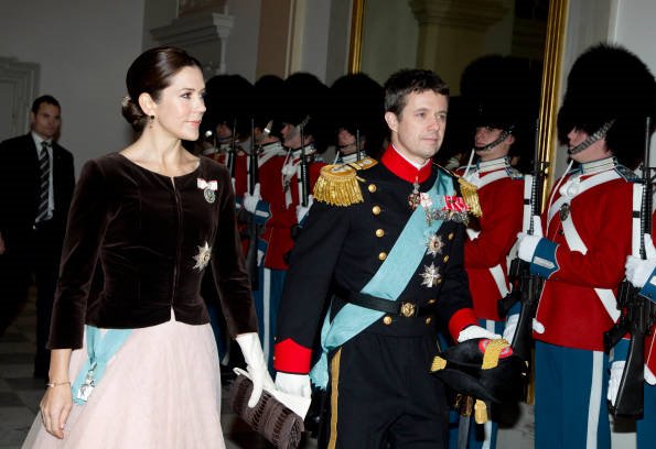 Prince Henrik Crown Princess Mary and Crown Prince Frederik attended a New Year's Levee held by Queen Margrethe