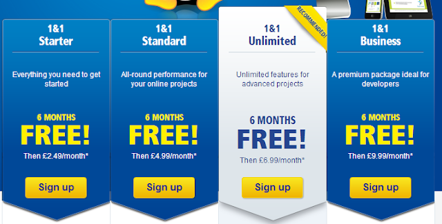 Special offer on 1&1 Web Hosting: 6 months free