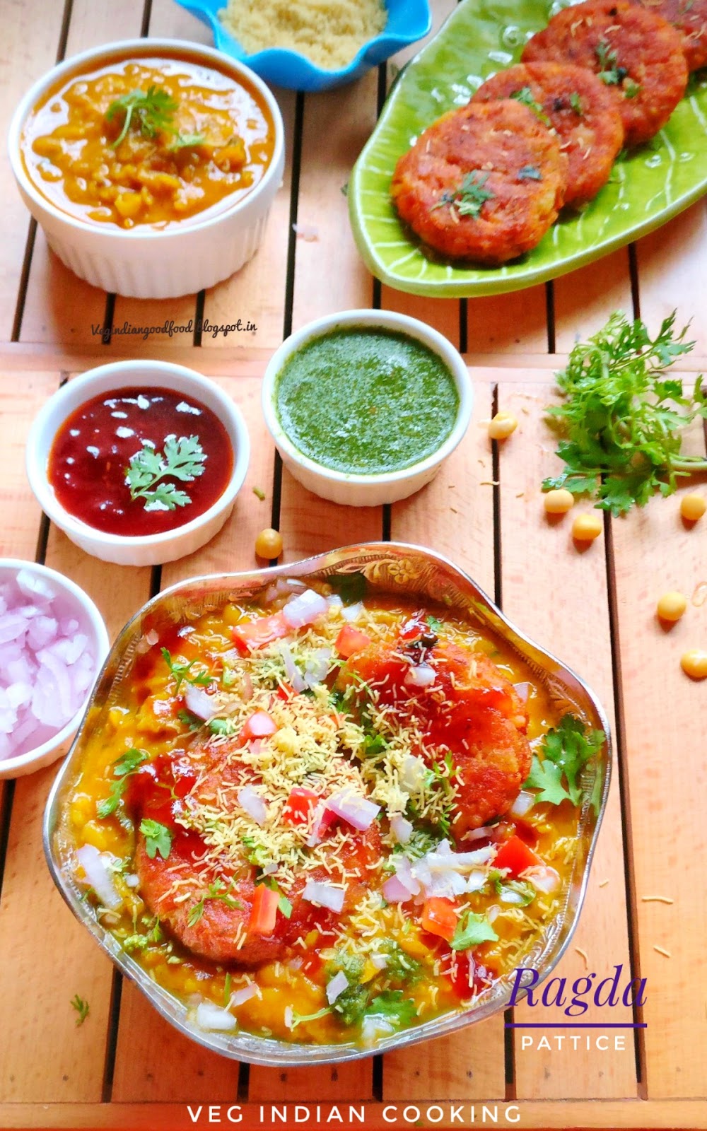 Veg Indian Cooking Ragda Pattice