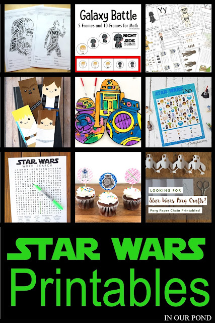 Free Star Wars Printables // In Our Pond // kids // may the fourth // star wars // disney // kids activities // road trips // travel // travel with kids // educational printables // homeschooling // math