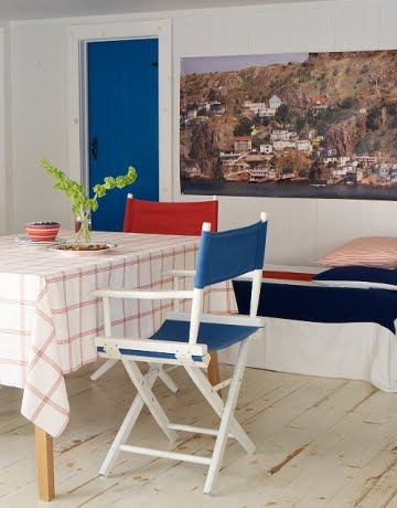 nautical red white and blue decorating