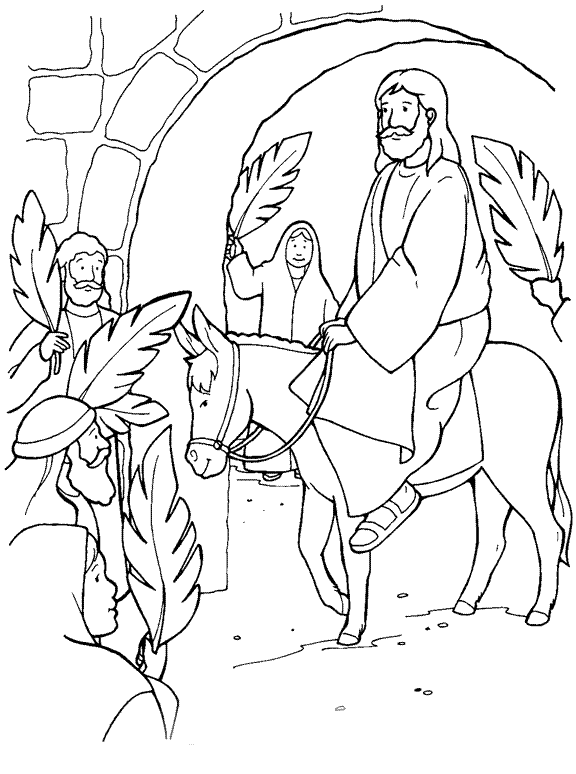 palm sunday coloring pages religious easter - photo #1