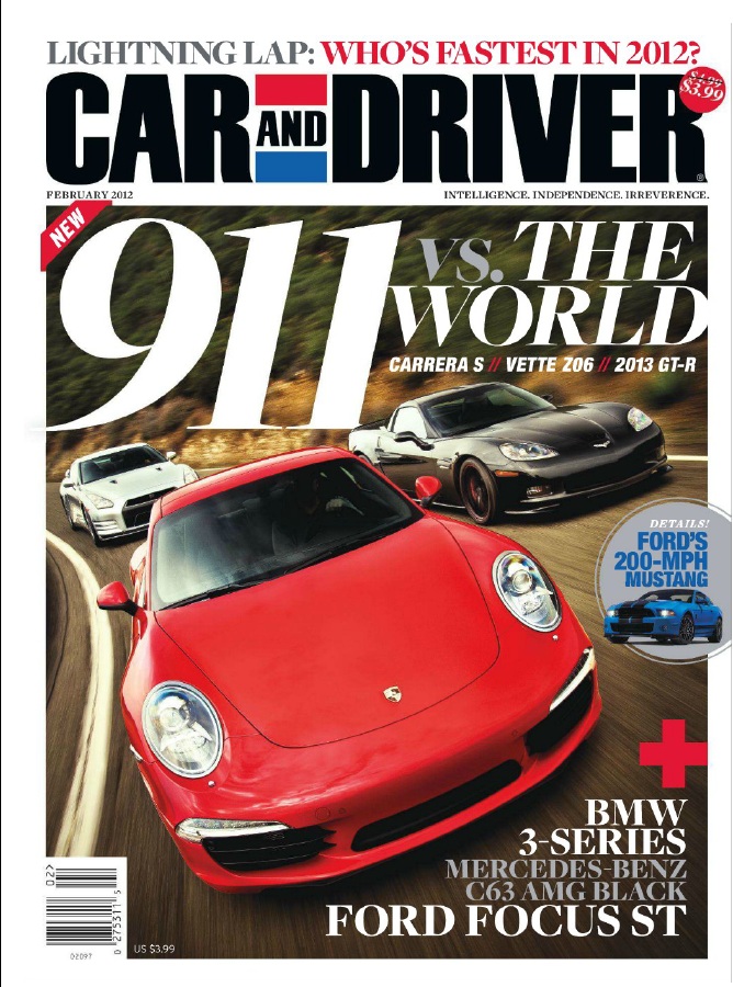 Magazines to go Car and Driver Feb 2012