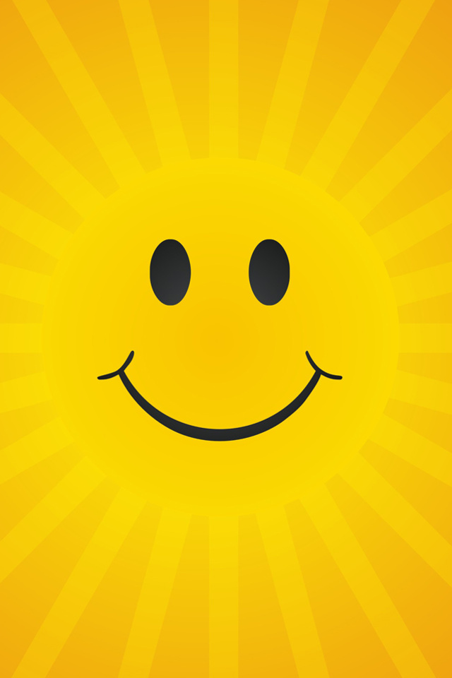 iPhone Smiley Sun Wallpaper