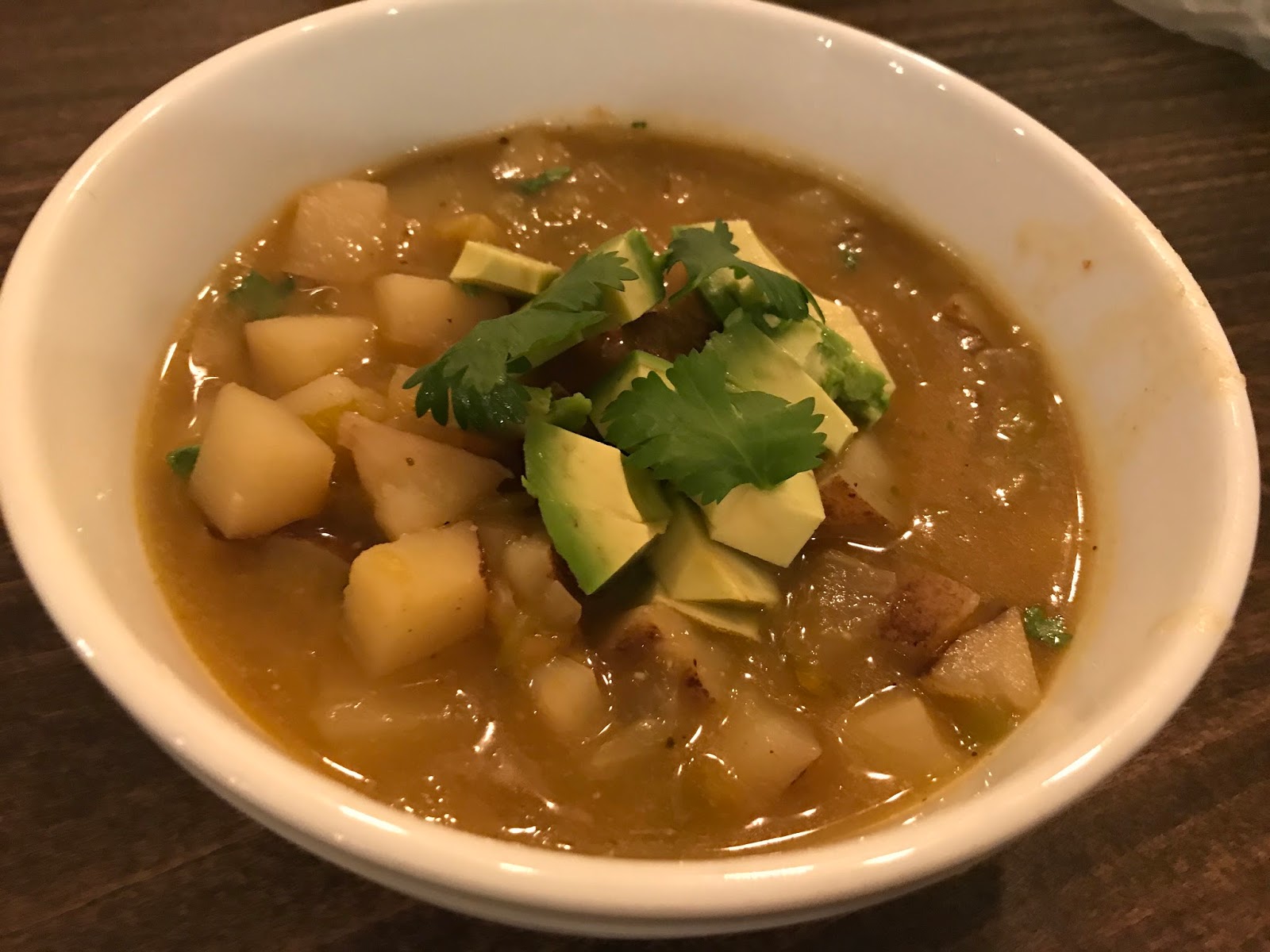 Vegan Green Chile and Potato Soup Spinach is GOOD for You!