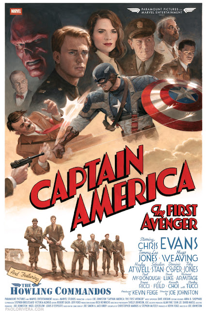 Cast & Crew Exclusive Captain America: The First Avenger Theatrical One Sheet Movie Poster by Paolo Rivera