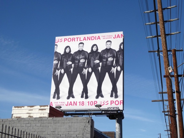 Portlandia final season billboard Santa Monica Boulevard Portlandia final season billboard