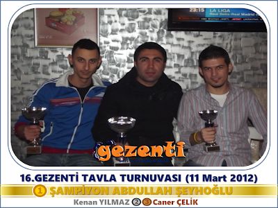 16.Gezenti Tavla Turnuvası 16.Gezenti Tavla Turnuvası