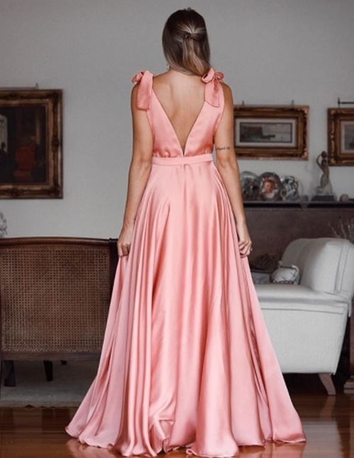 vestido de festa rose