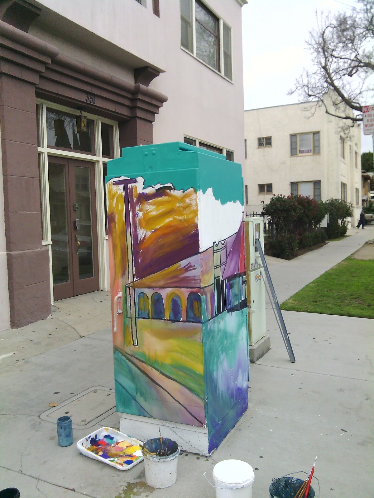 Feeling The Colors Painted my first electrical box in Long Beach!!!