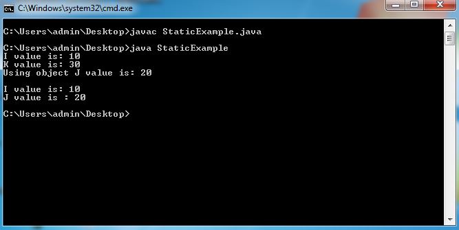 Static Modifier in Java. | JavaForm