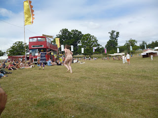 streaker at a cricket match british summer festival