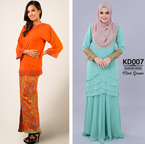 model baju kurung kombinasi