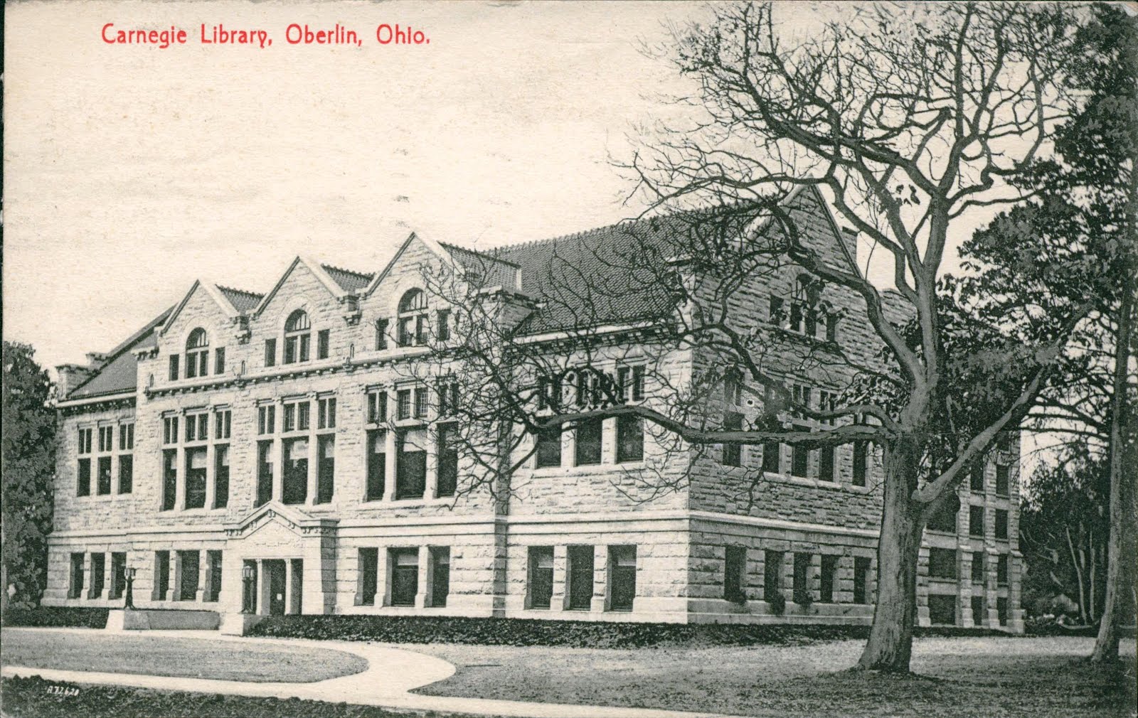 Library Postcards 1909 Carnegie Library, Oberlin, Ohio