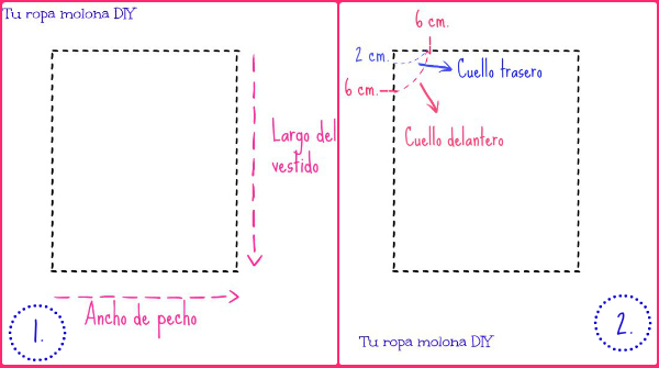 Patrón para vestido primer paso Patrón vestido primer paso
